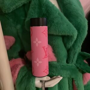 New print  pink thermos tumbler